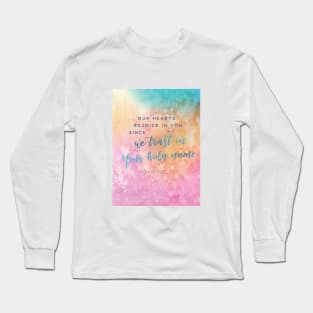 Our hearts rejoice as we trust in Your holy name! Psalm 33:21 Long Sleeve T-Shirt